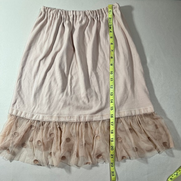 Embellish Women One Size Beige Tulle Dot Mini Skirt Layering Balletcore Coquette - Picture 3 of 14